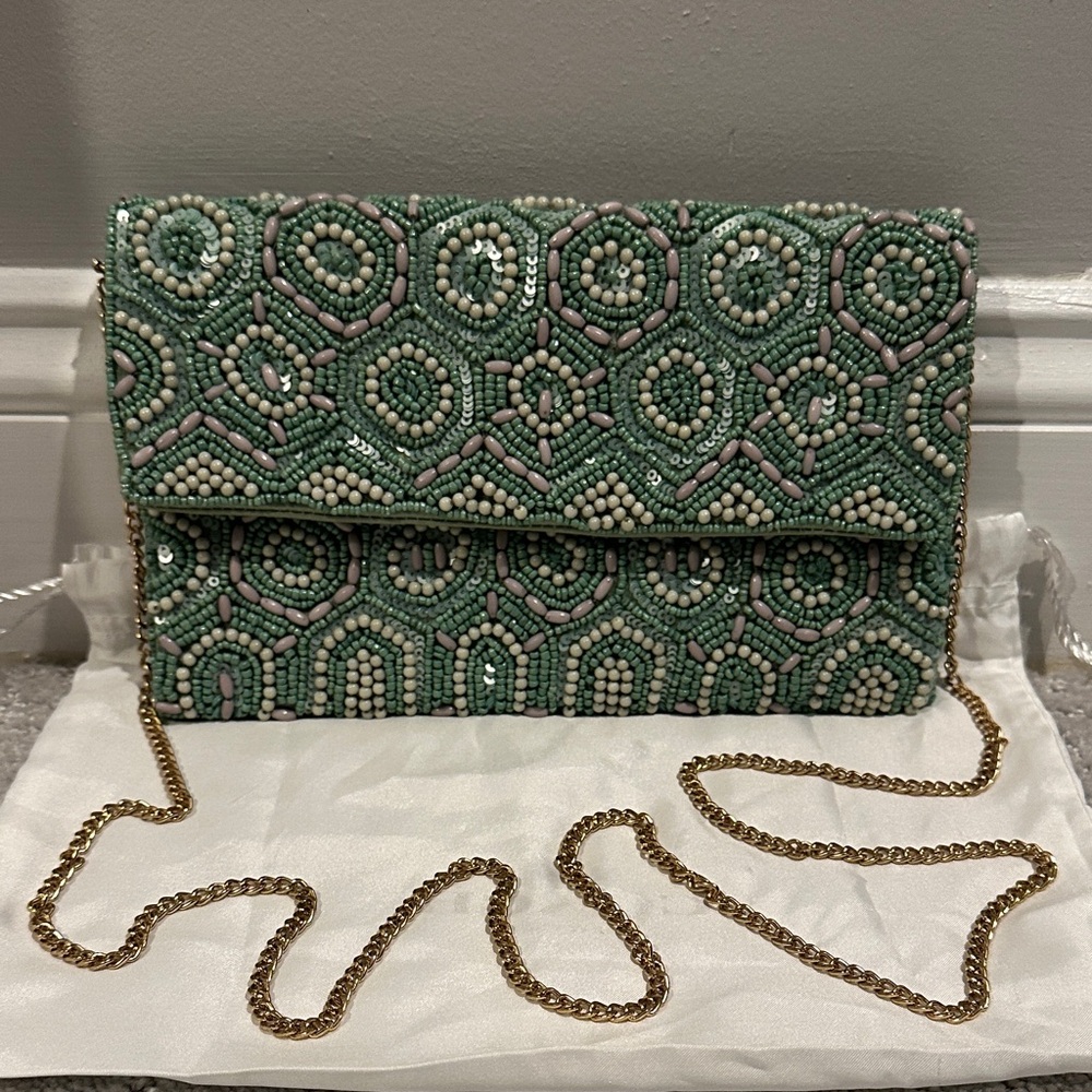 Lulu’s Beaded Turquoise Clutch